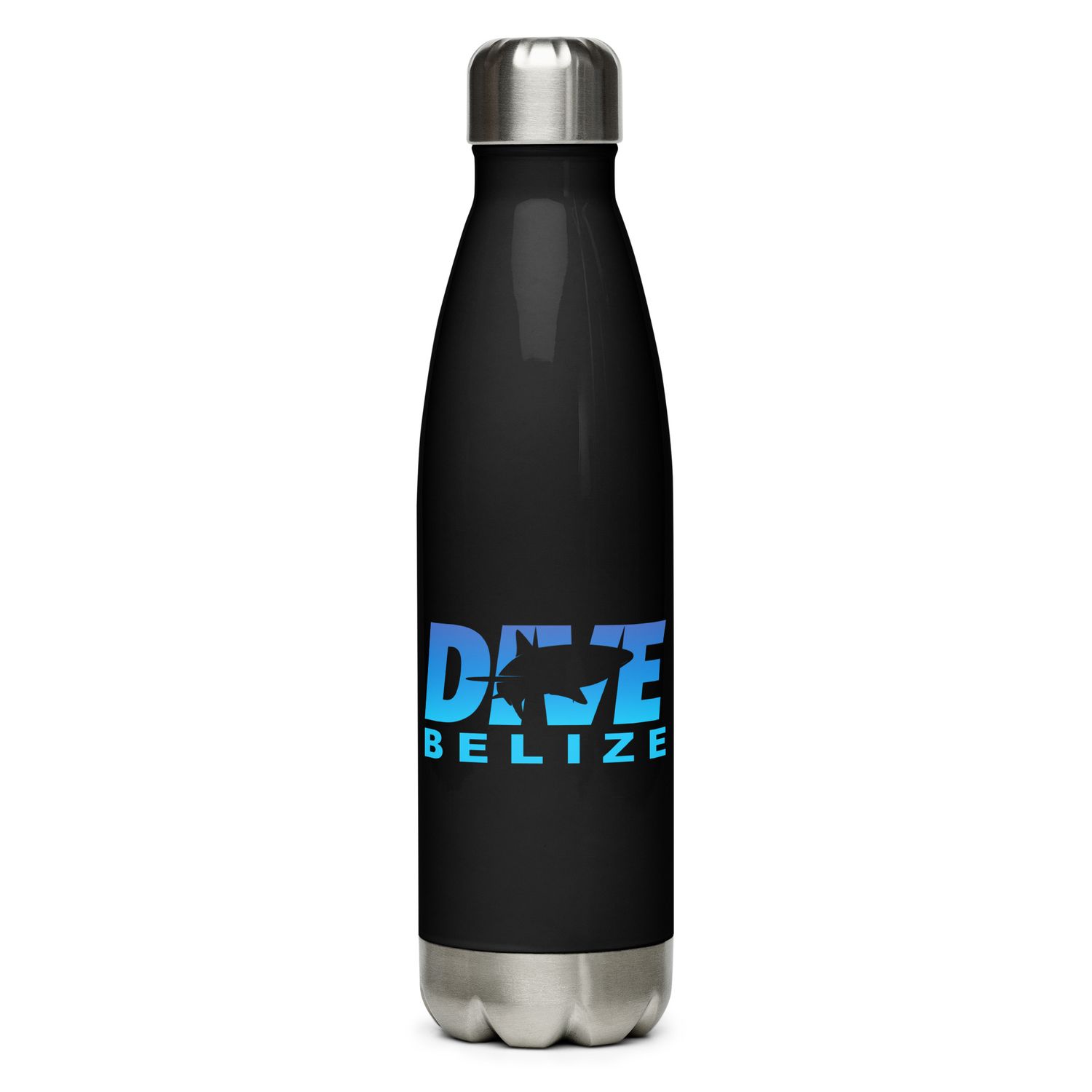 Dive Belize with Shark Stainless Steel Water Bottle