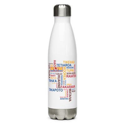 Islands of French Polynesia Stainless Steel Water Bottle