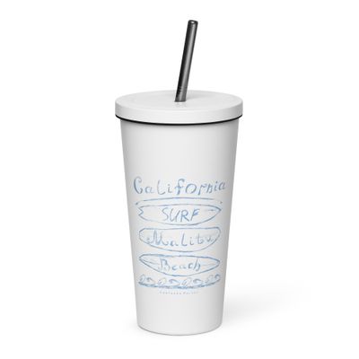 California Surf Malibu Insulated Tumbler with a Straw