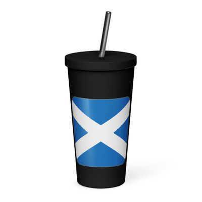 Scotland Flag Insulated Tumbler with a Straw