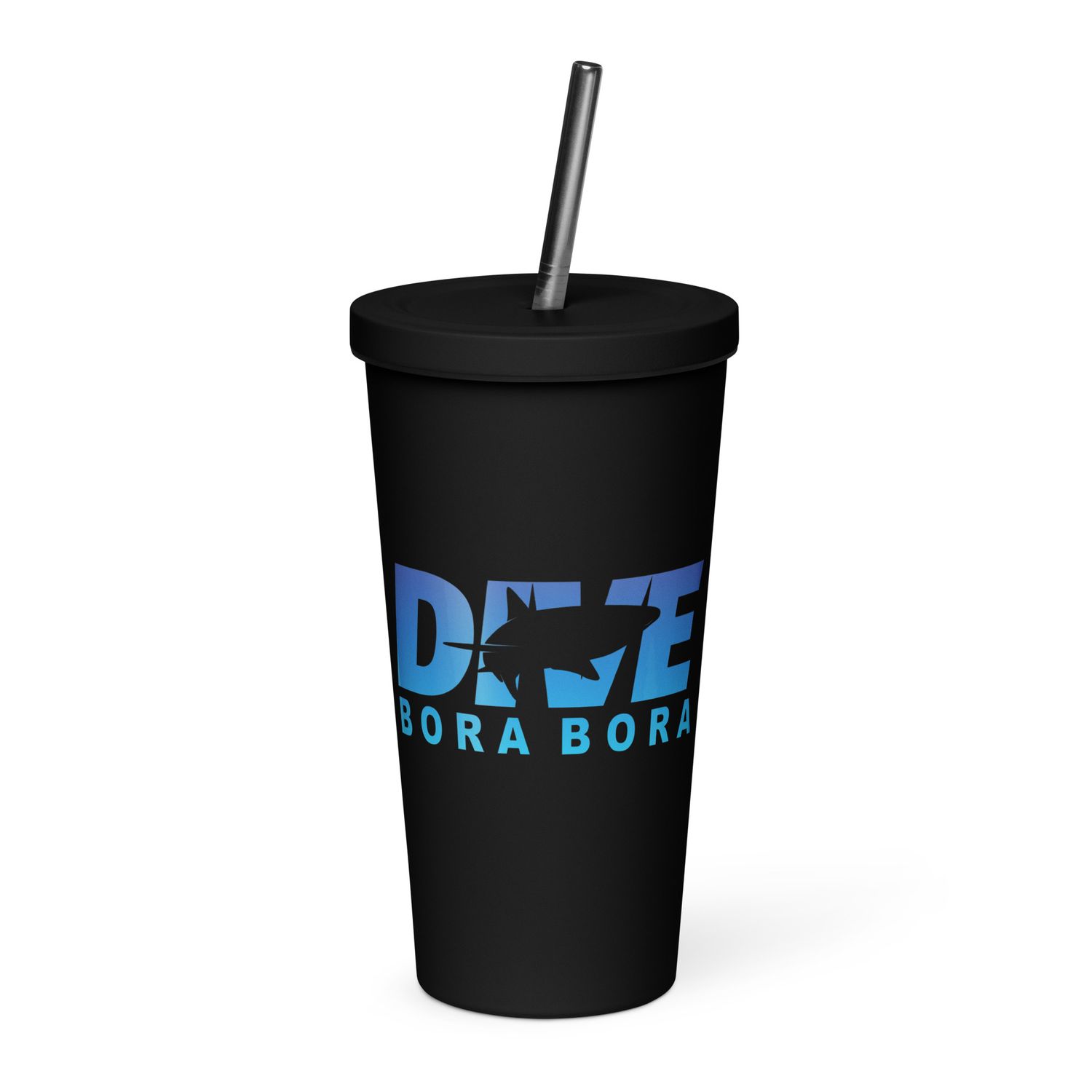 Dive Bora Bora with Shark Insulated Tumbler with a Straw