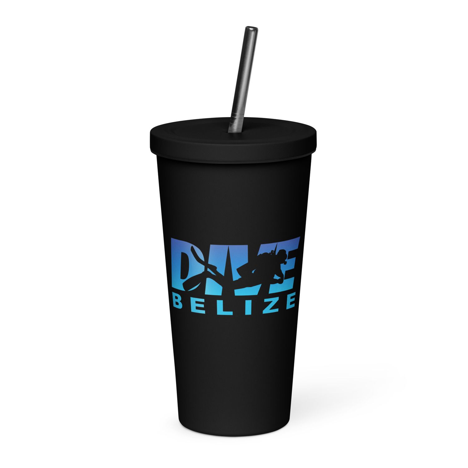 Dive Belize with Scuba Diver Insulated Tumbler with a Straw