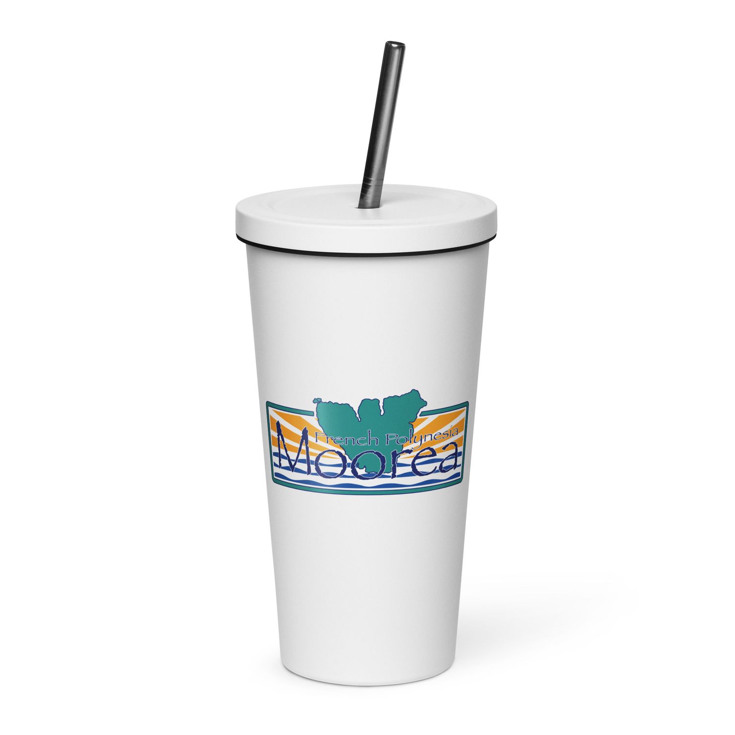 Moorea Island Insulated Tumbler with a Straw