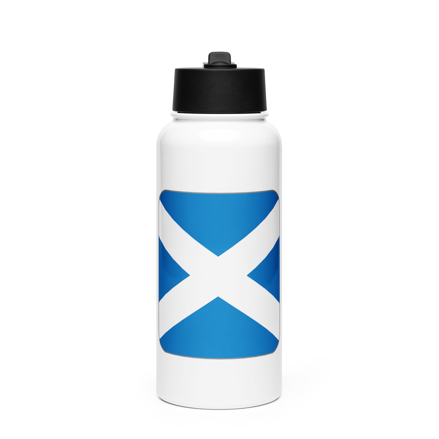 Scotland Flag Stainless Steel Water Bottle with a Straw Lid