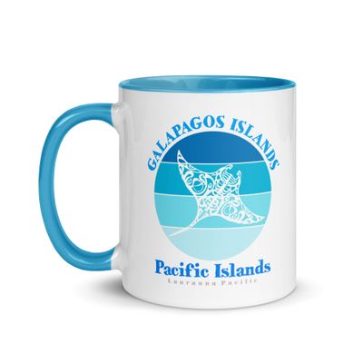 Manta Ray Galapagos Islands Mug with Color Interior