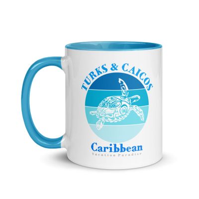 Sea Turtle Turks and Caicos Ocean Mug with Color Inside