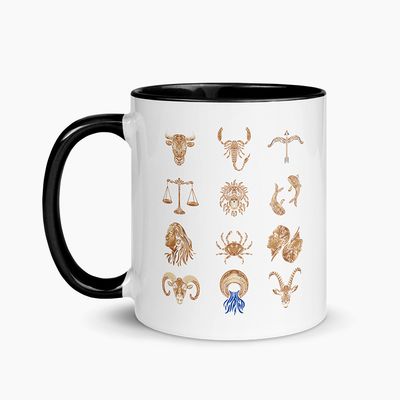 White Ceramic Mugs with Color Interior