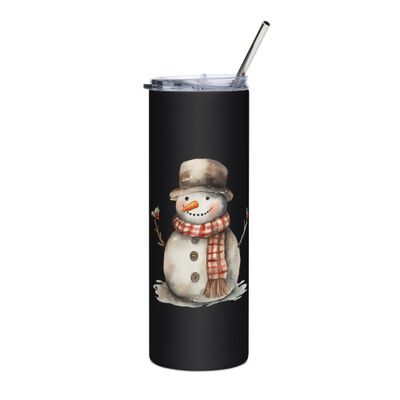 Christmas Snowman (1) Stainless Steel Tumbler