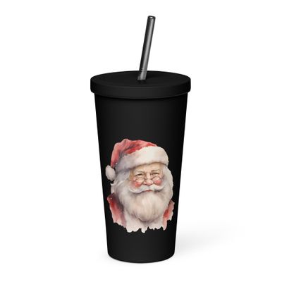 Santa Claus (12) Insulated Tumbler with a Straw