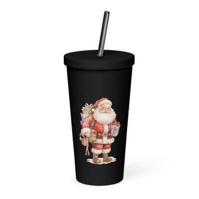 Santa Claus (3) Insulated Tumbler with a Straw
