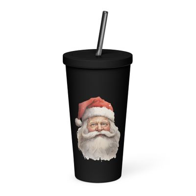 Santa Claus (4) Insulated Tumbler with a Straw