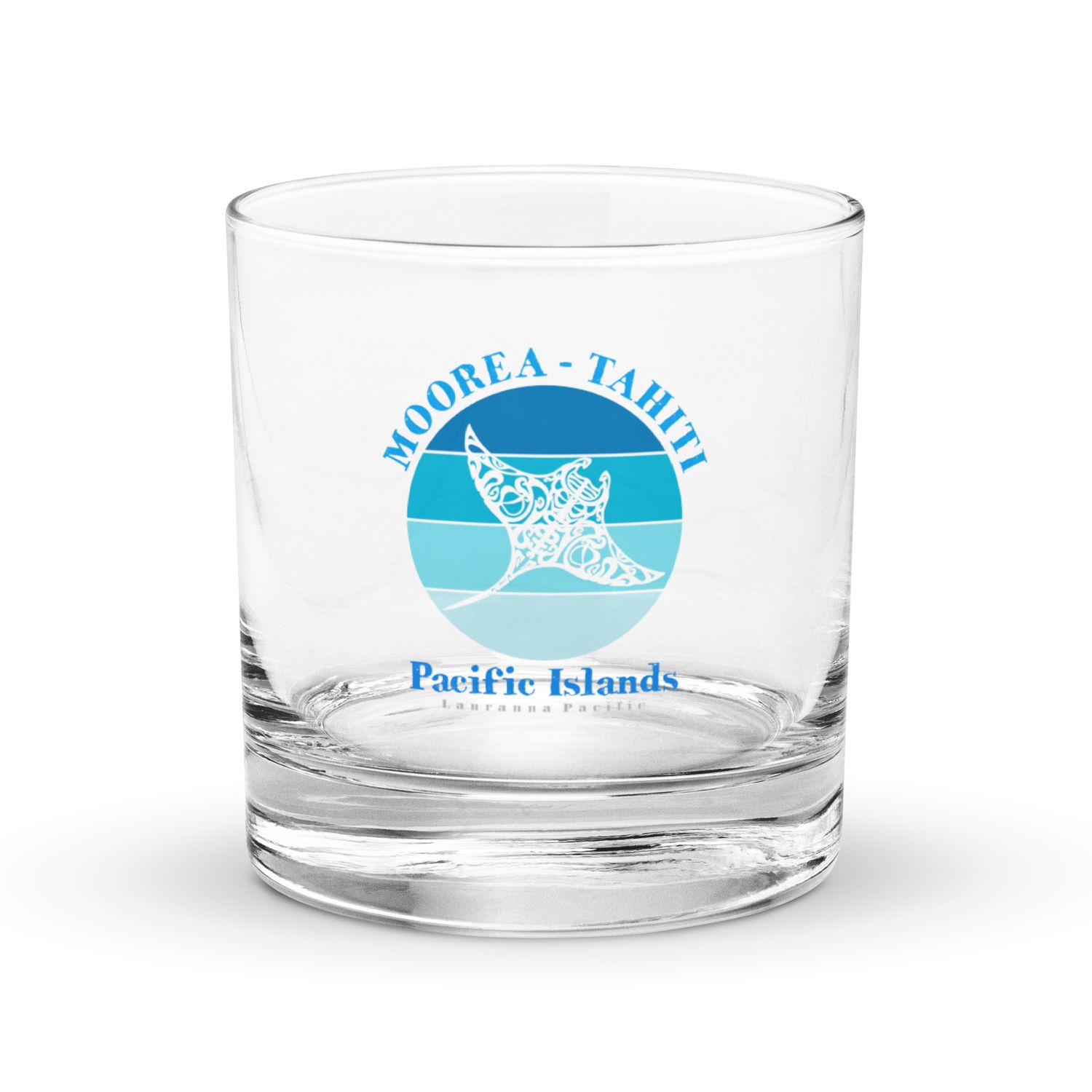 Manta Ray Moorea Tahiti Ocean Rocks Glass