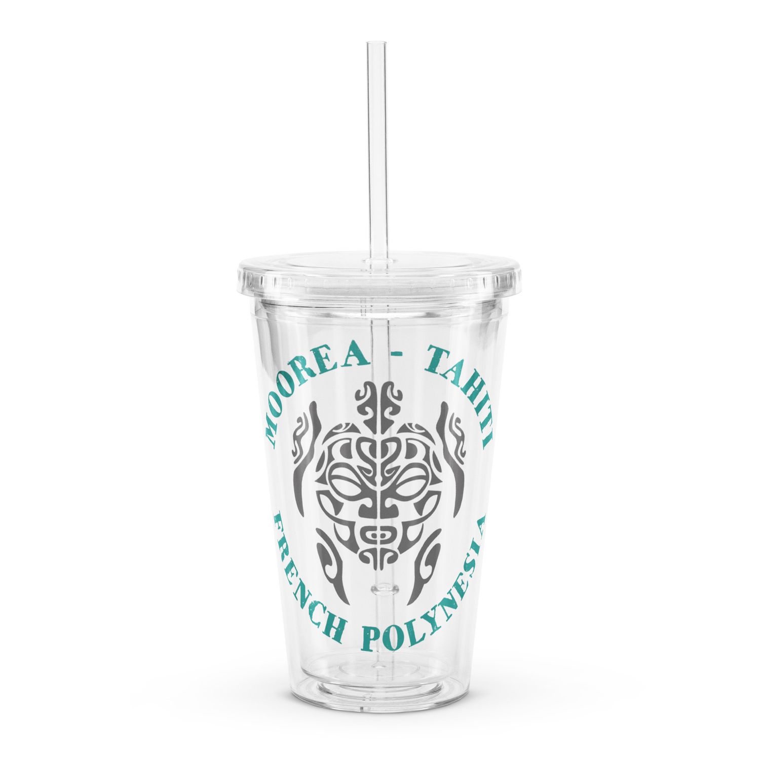 Moorea Tahiti Sea Turtle, French Polynesia Clear Plastic Tumbler