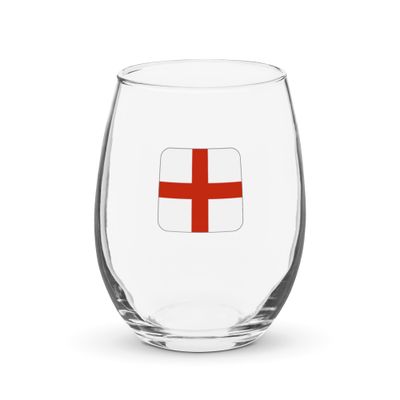 England Flag Stemless Wine Glass