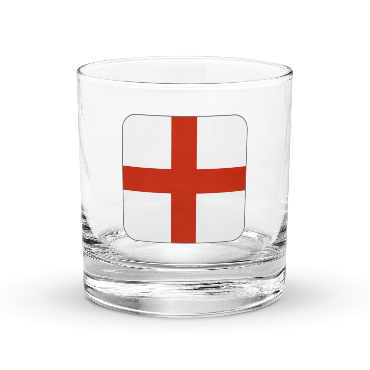 England Flag Rocks Glass