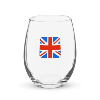United Kingdom Flag Stemless Wine Glass