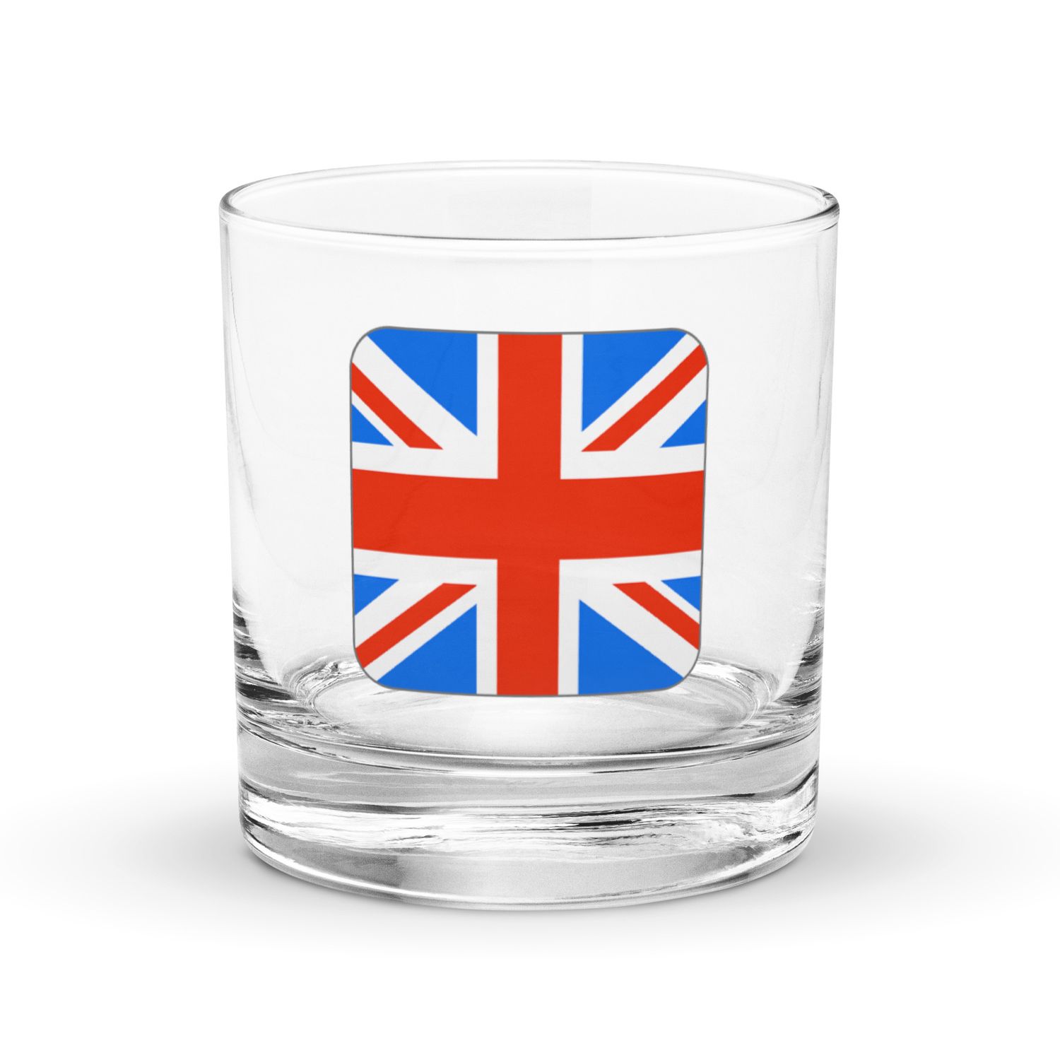 United Kingdom Flag Rocks Glass