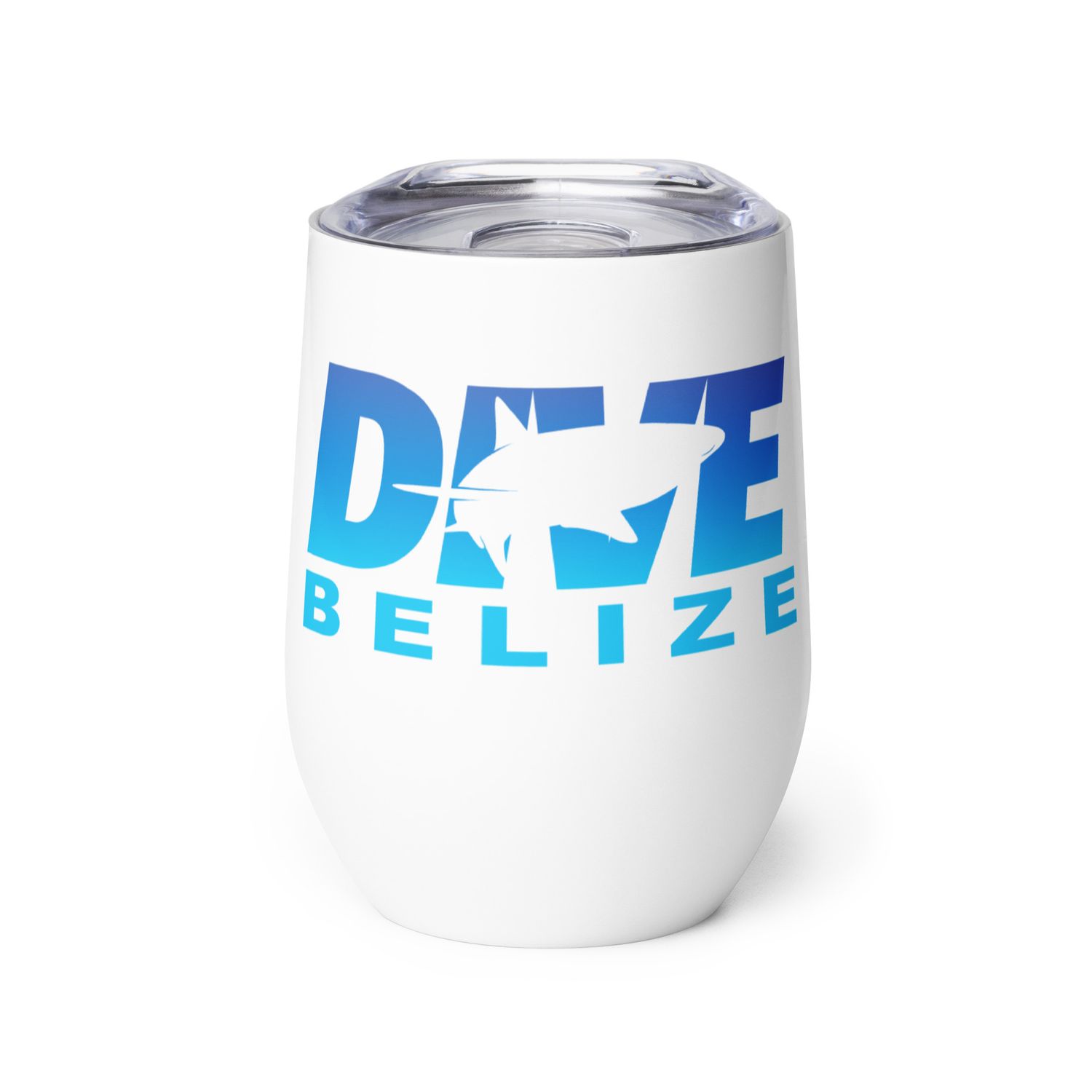 Dive Belize with Shark Wine Tumbler