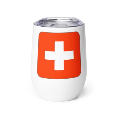 Switzerland Flag Wine Tumbler