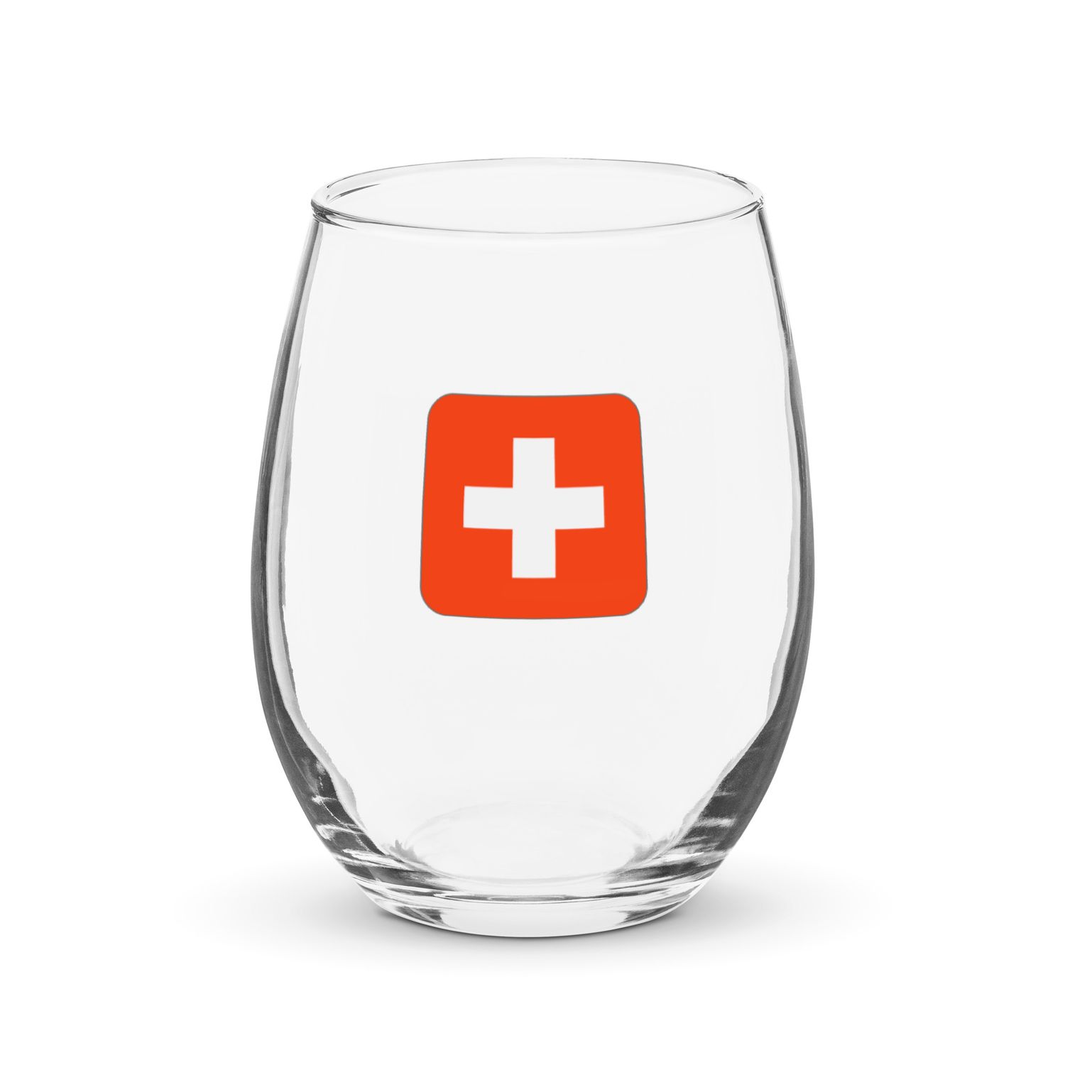 Switzerland Flag Stemless Wine Glass