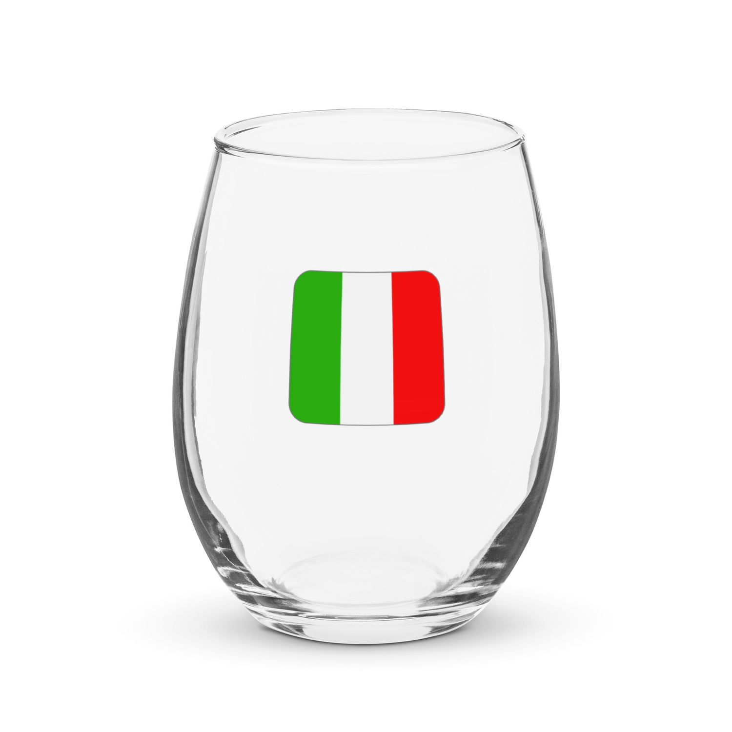 Italy Flag Stemless Wine Glass