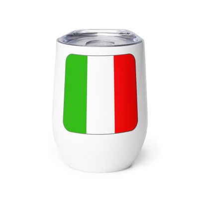 Italy Flag Wine Tumbler