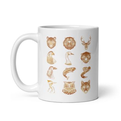 Native American Zodiac Signs White Coffee Mug