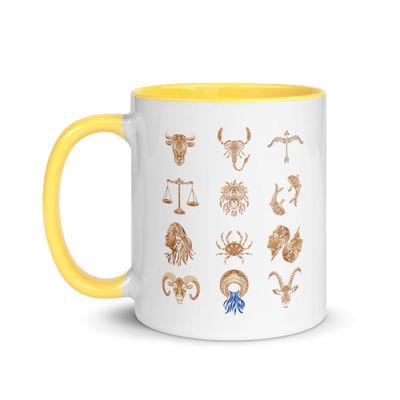 Western Zodiac Signs Mug with Color Inside