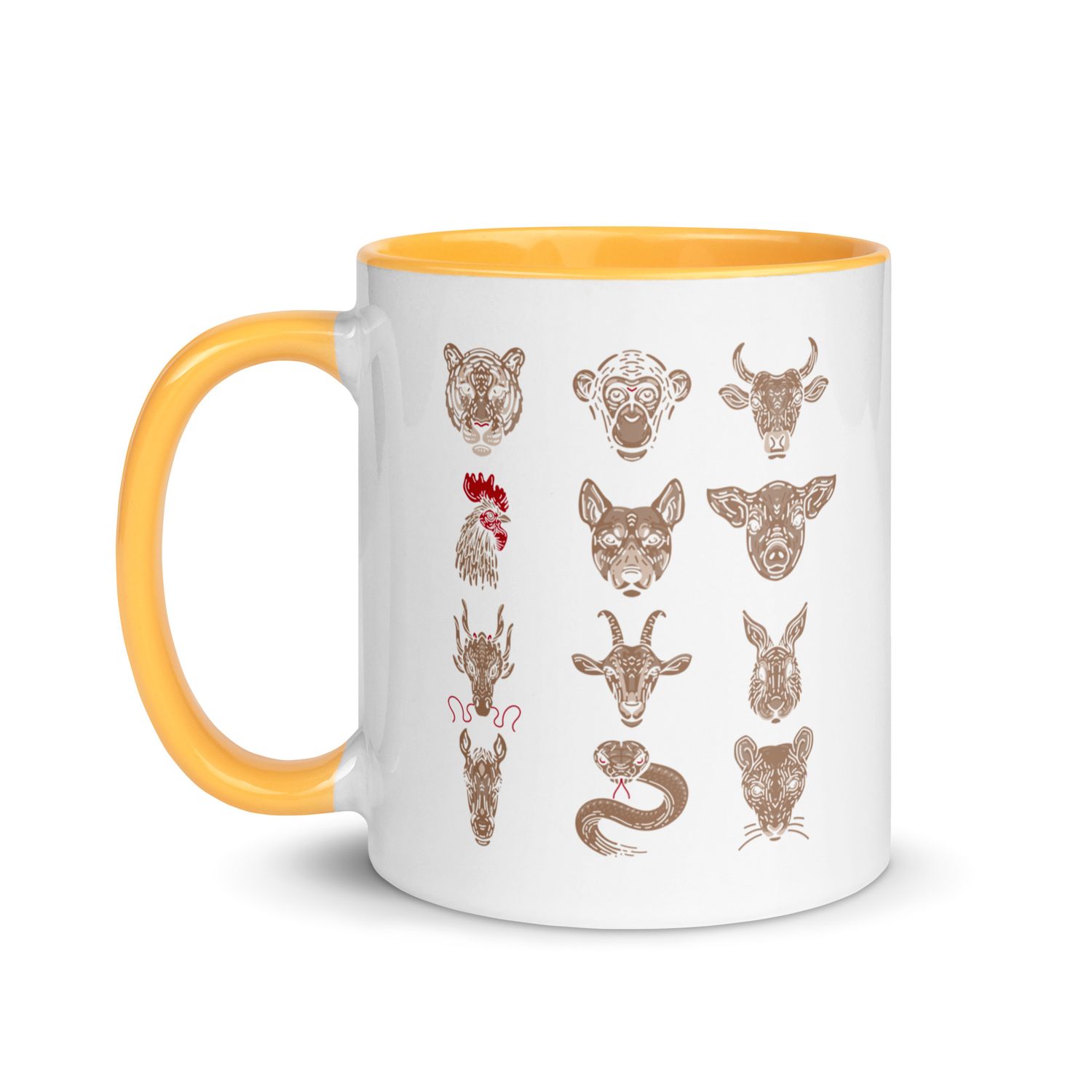 Chinese Zodiac Signs Mug with Color Inside