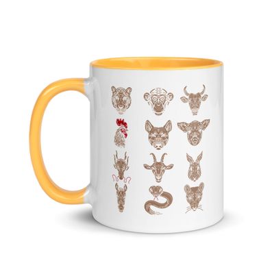 Chinese Zodiac Signs Mug with Color Inside