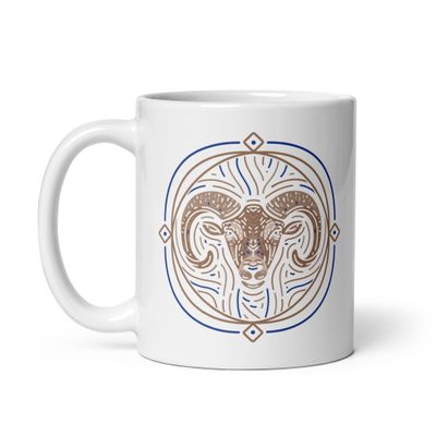 Western Zodiac Aries White Coffee Mug