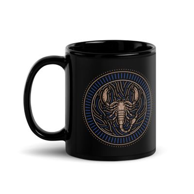 Western Zodiac Scorpio Black Coffee Mug