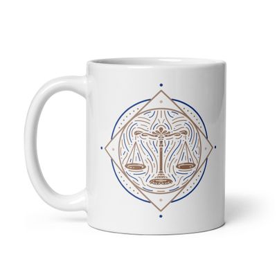 Western Zodiac Libra White Coffee Mug