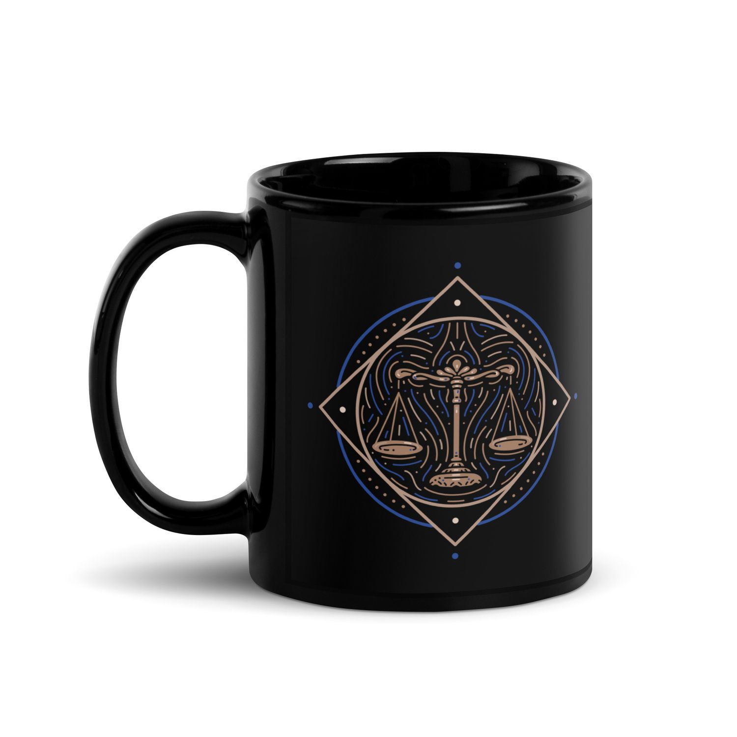 Western Zodiac Libra Black Coffee Mug
