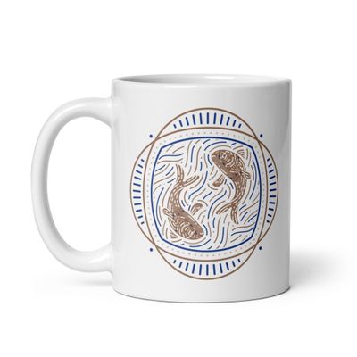 Western Zodiac Pisces White Coffee Mug