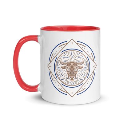 Western Zodiac Taurus Mug with Color Interior