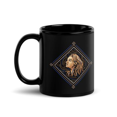 Western Zodiac Virgo Black Coffee Mug