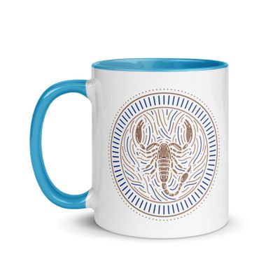 Western Zodiac Scorpio Mug with Color Inside