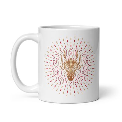Chinese Zodiac Dragon White Coffee Mug