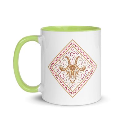Chinese Zodiac Goat Mug with Color Interior