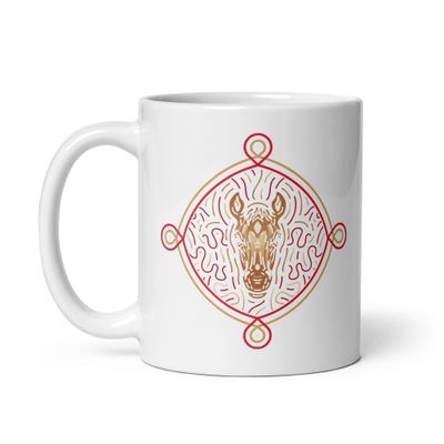 Chinese Zodiac Horse White Coffee Mug