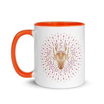 Chinese Zodiac Dragon Mug with Color Interior