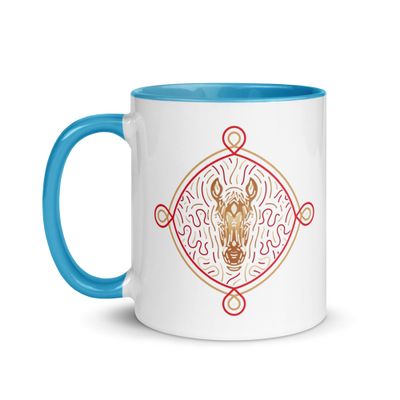 Chinese Zodiac Horse Mug with Color Interior