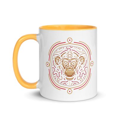 Chinese Zodiac Monkey Mug with Color Interior