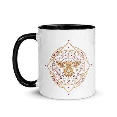 Chinese Zodiac Pig Mug with Color Interior