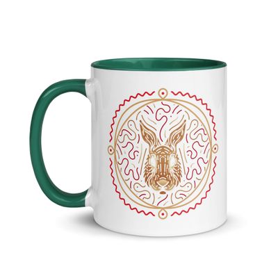 Chinese Zodiac Rabbit Mug with Color Interior