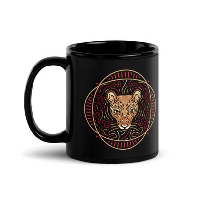 Chinese Zodiac Rat Black Coffee Mug