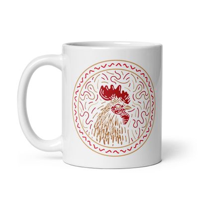 Chinese Zodiac Rooster White Coffee Mug
