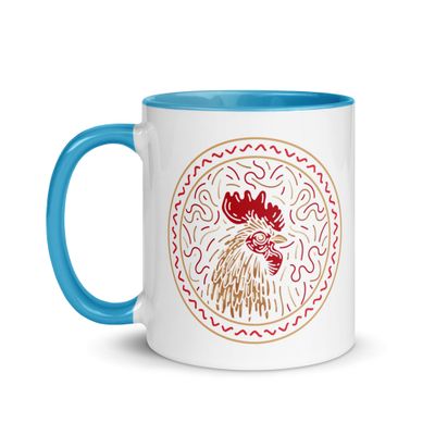 Chinese Zodiac Rooster Mug with Color Interior