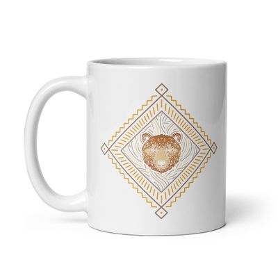 Native American Zodiac Bear White Coffee Mug